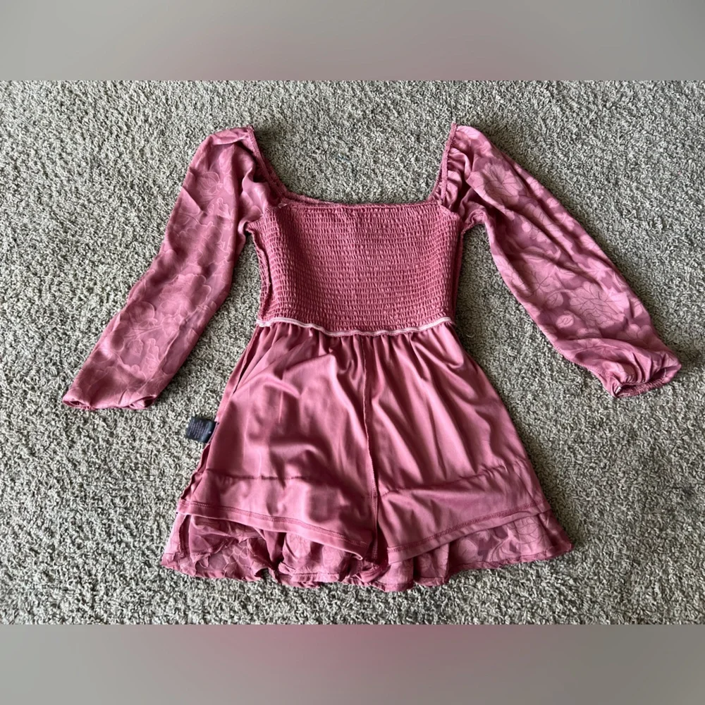 Harper & Ivy Faded Rose Floral Burnout Dress Romper Size S - Picture 10 of 12